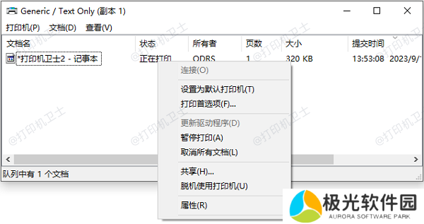 检查打印队列状态